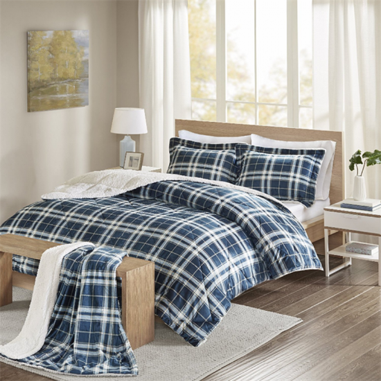 Plaid To Sherpa Tröster-Set, gestepptes Bettwäsche-Set, Winterkollektion
